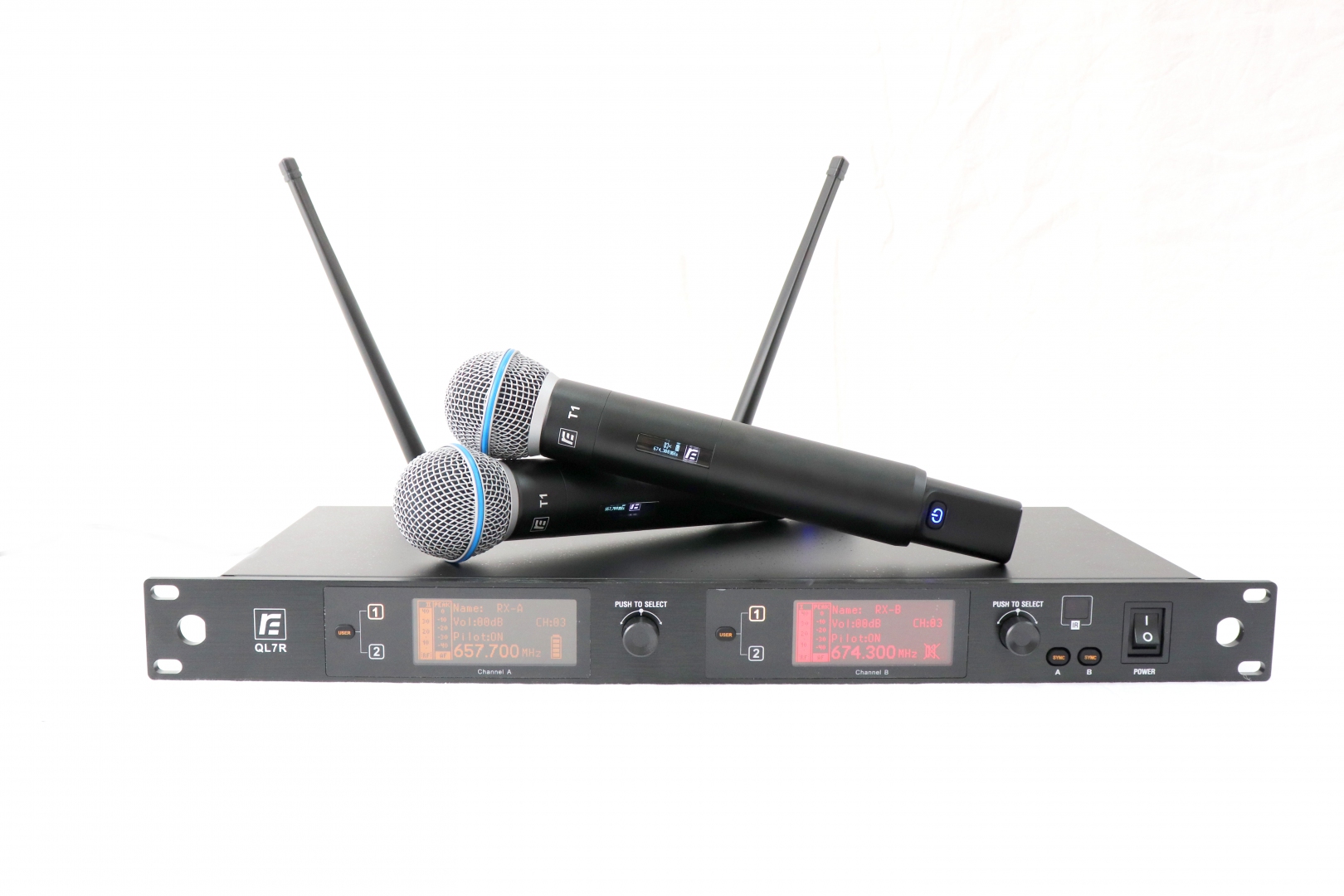 RFIntell QL7R/T1-B 720,500-754,000 МГц 2-канальная радиосистема с 2-мя ручными микрофонами в Коломне