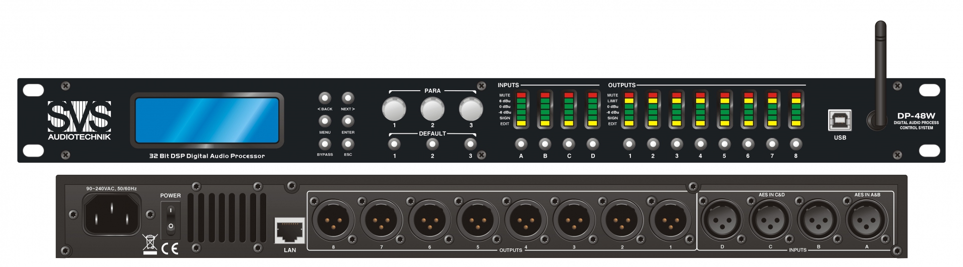 SVS Audiotechnik DP-48W Цифровой процессор: 4 входа 8 выходов в Коломне